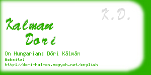 kalman dori business card